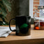 Black Mug with Green Bull