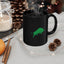 Black Mug with Green Bull