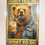 Vintage Retro Bear Metal Tin Sign: Don't Tell Me What To Do