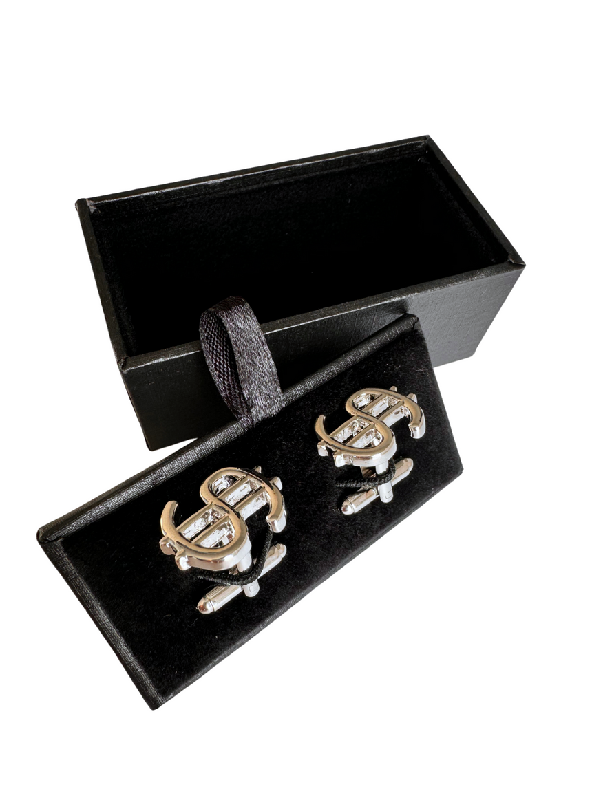 Dollar Symbol Cufflinks for Discerning Traders