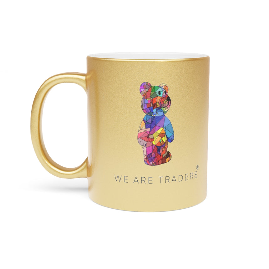 Mosaic Bear Metallic Mug - Silver/Gold