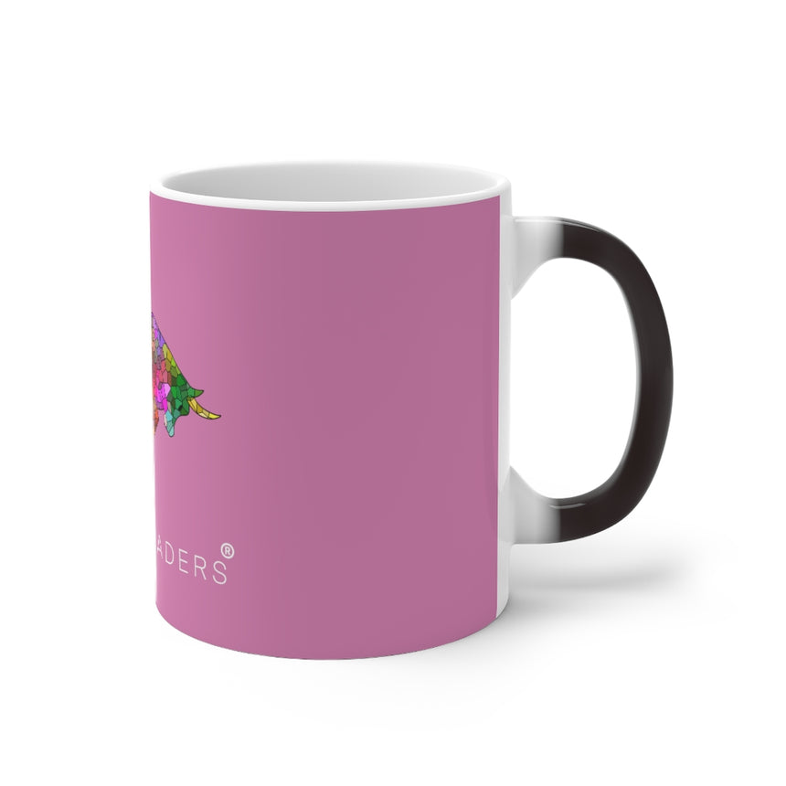 Dity pink Changing Mug with Mosaic Bull