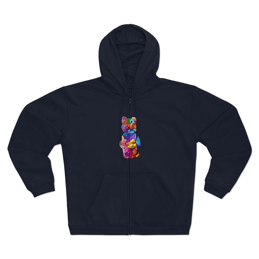 Mosaic Bear Hooded Zip Sweatshirt