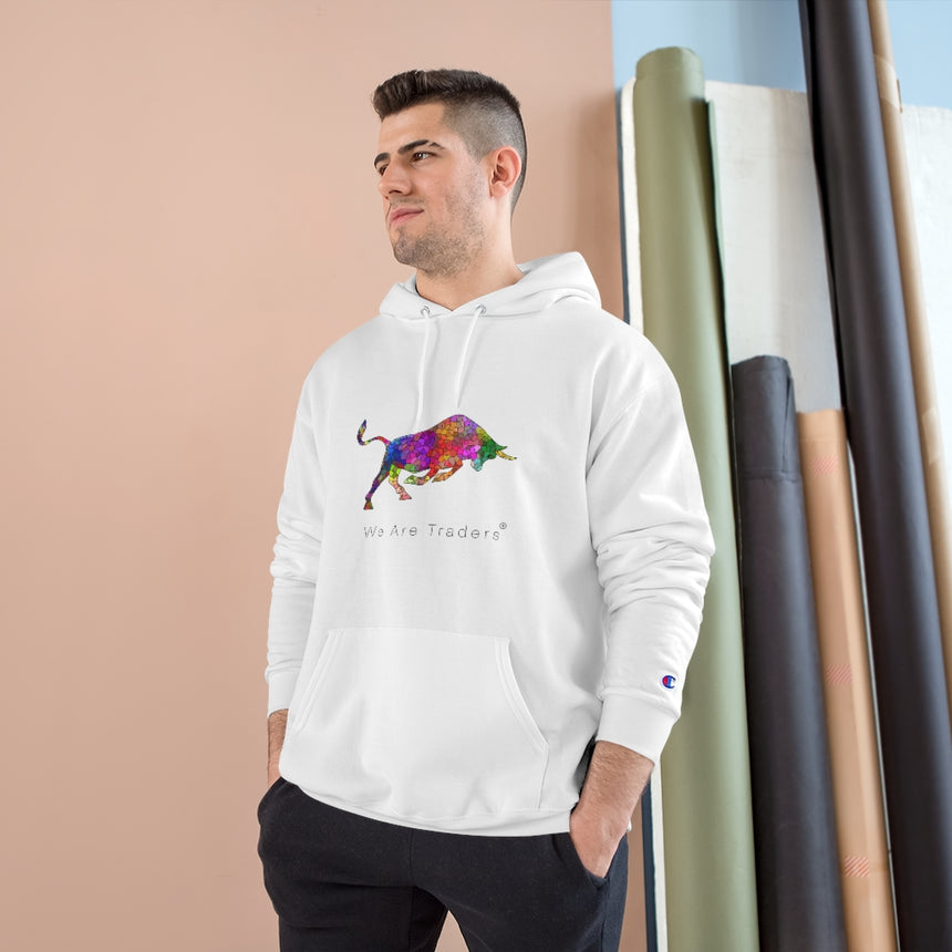 White Mosaic Bull Champion Hoodie