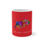 Red Color Changing Mug with Mosaic Bull