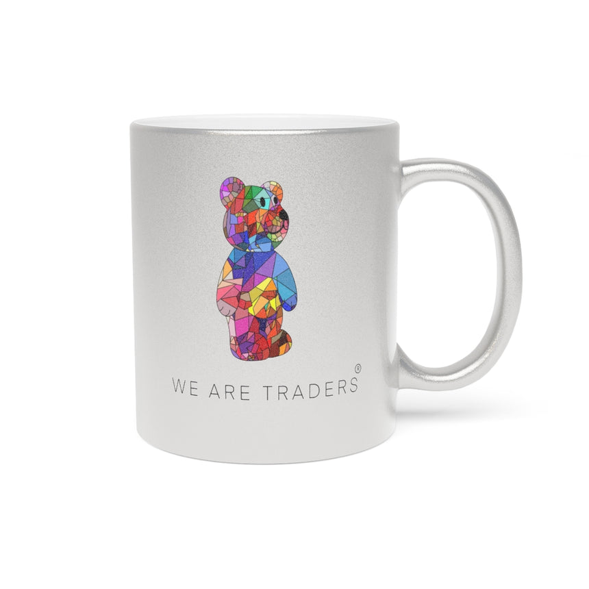 Mosaic Bear Metallic Mug - Silver/Gold