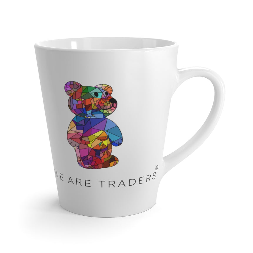 White Mosaic Bear Latte Mug