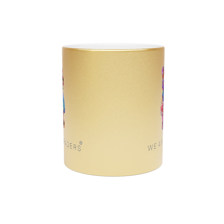 Mosaic Bear Metallic Mug - Silver/Gold