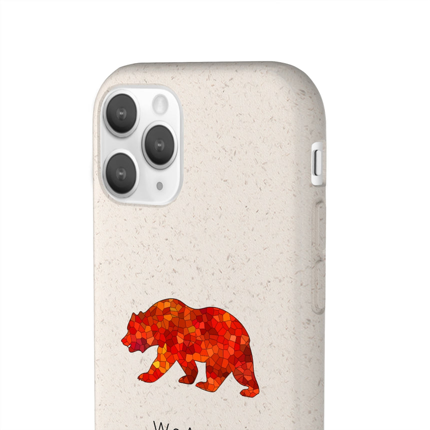 Biodegradable ECO Case - Red Mosaic Bear