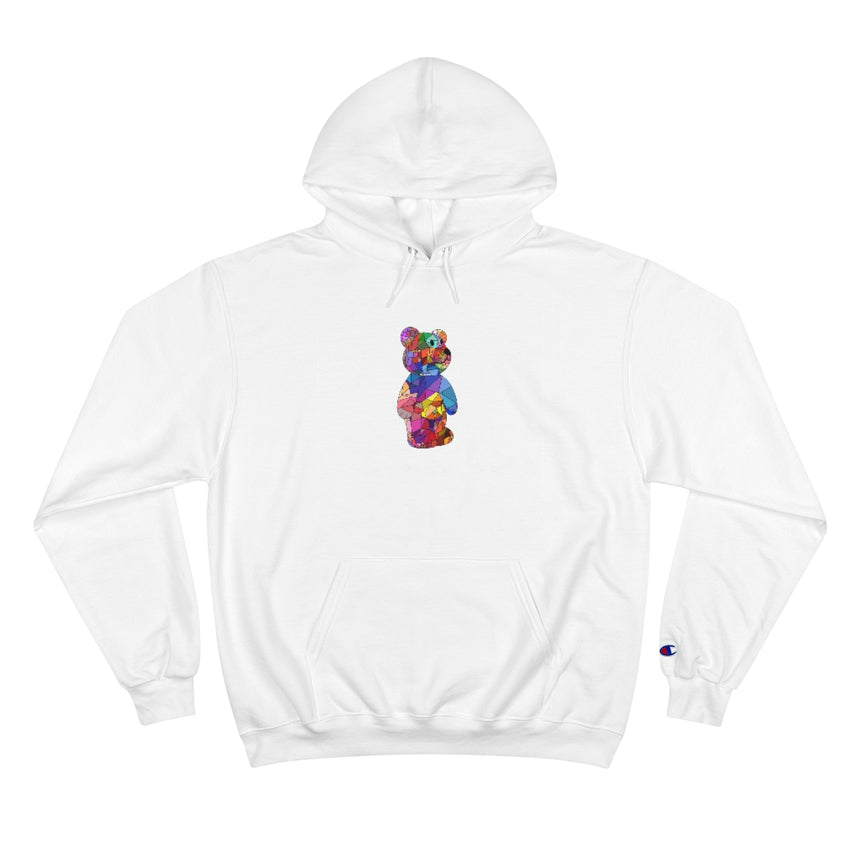 Black & White Mosaic Bear Champion Hoodie