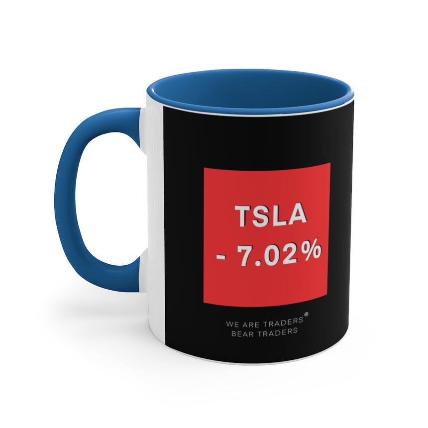 Tesla Stock Crash Coffee Mug, 11oz