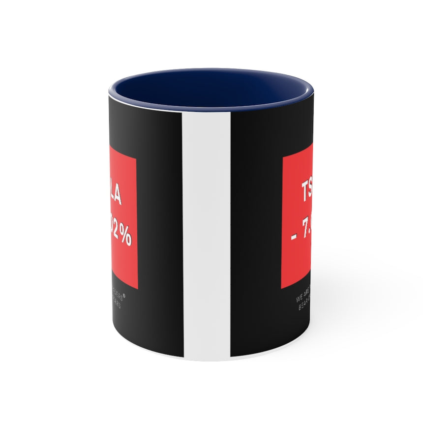 Tesla Stock Crash Coffee Mug, 11oz