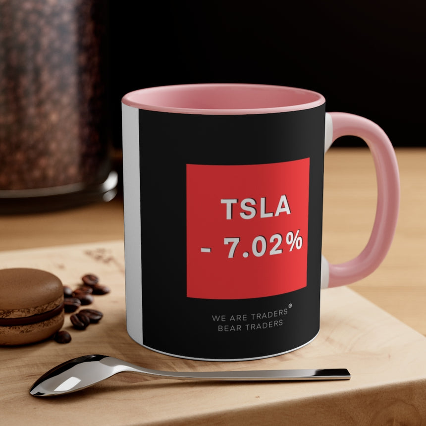 Tesla Stock Crash Coffee Mug, 11oz