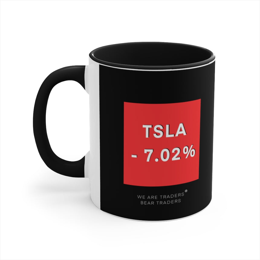 Tesla Stock Crash Coffee Mug, 11oz