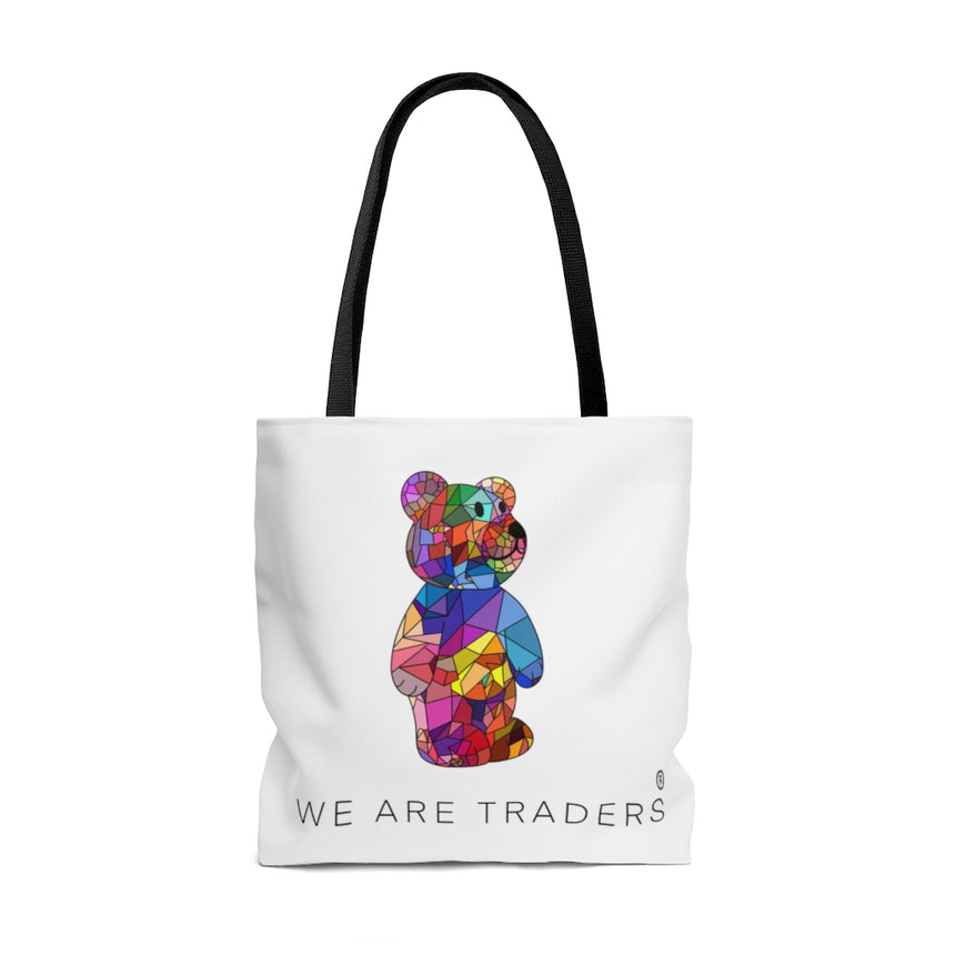 Mosaic Bear White AOP Tote Bag