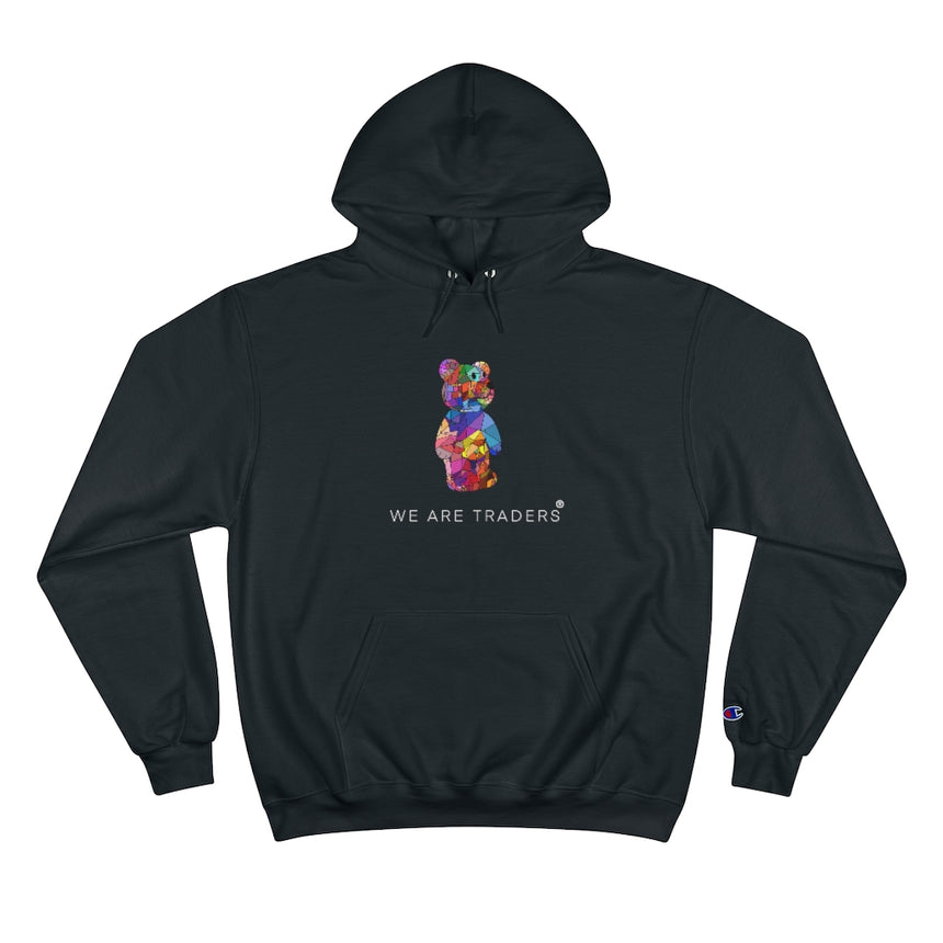 Black & White Mosaic Bear Champion Hoodie