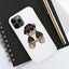 White Cute Bear Mate Tough Phone Cases