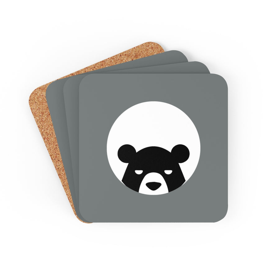 Grey Bear Corkwood Coaster Set