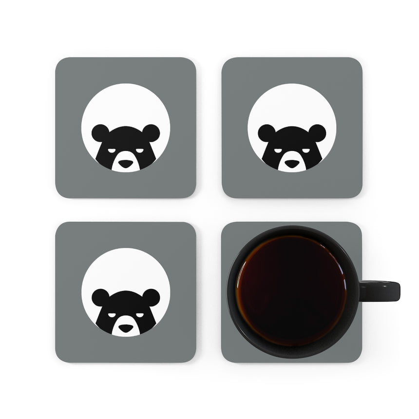 Grey Bear Corkwood Coaster Set