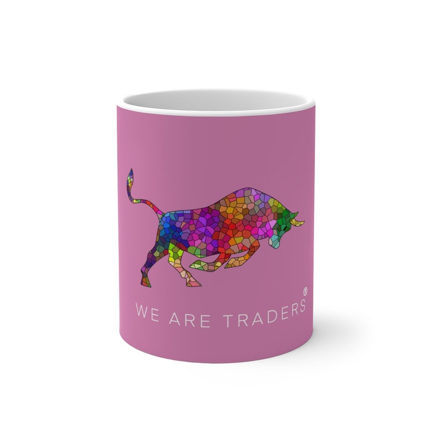 Dity pink Changing Mug with Mosaic Bull