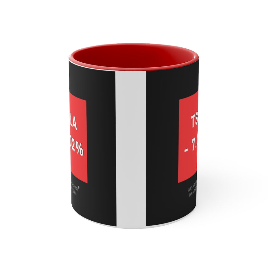 Tesla Stock Crash Coffee Mug, 11oz