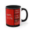 Bear Market Coffee Mug - Black/ White & Red