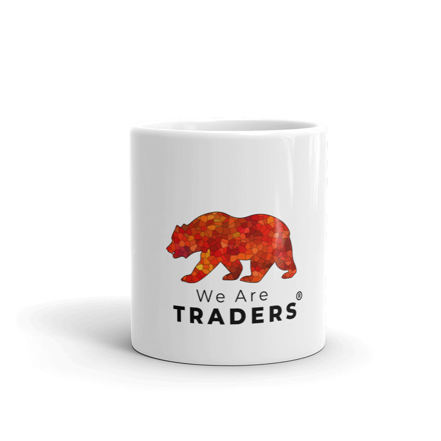 Taza Mosaic Bear White brillante