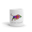 Mosaic Bull white glossy mug